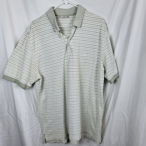 Brooks Brothers Other - Brooks Brothers 346 Mens XL Original Fit Striped Cotton Polo Shirt Green White